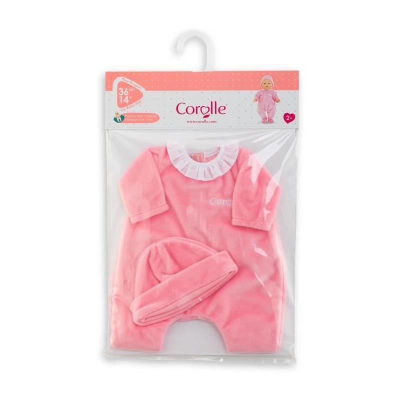 Pyjama Rose et Bonnet pour Poupon 36cm - COROLLE
