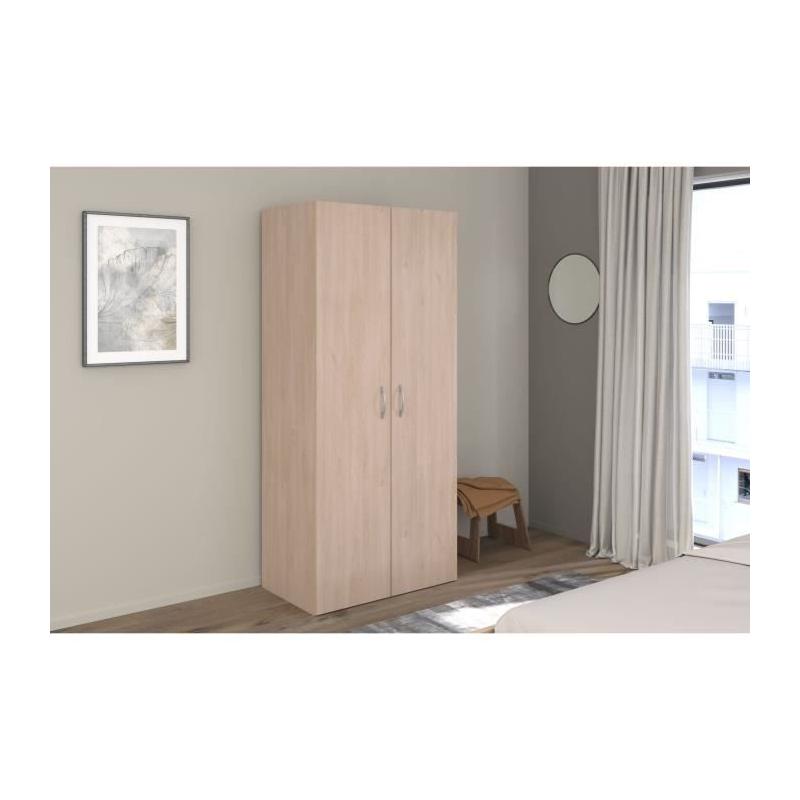 Armoire chambre EASY LIFE Chene 2 portes PARISOT