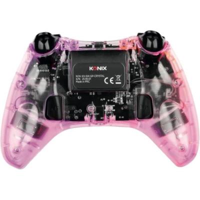 Manette sans fil Crystal pour Nintendo Switch, Switch OLED, PC et PS4