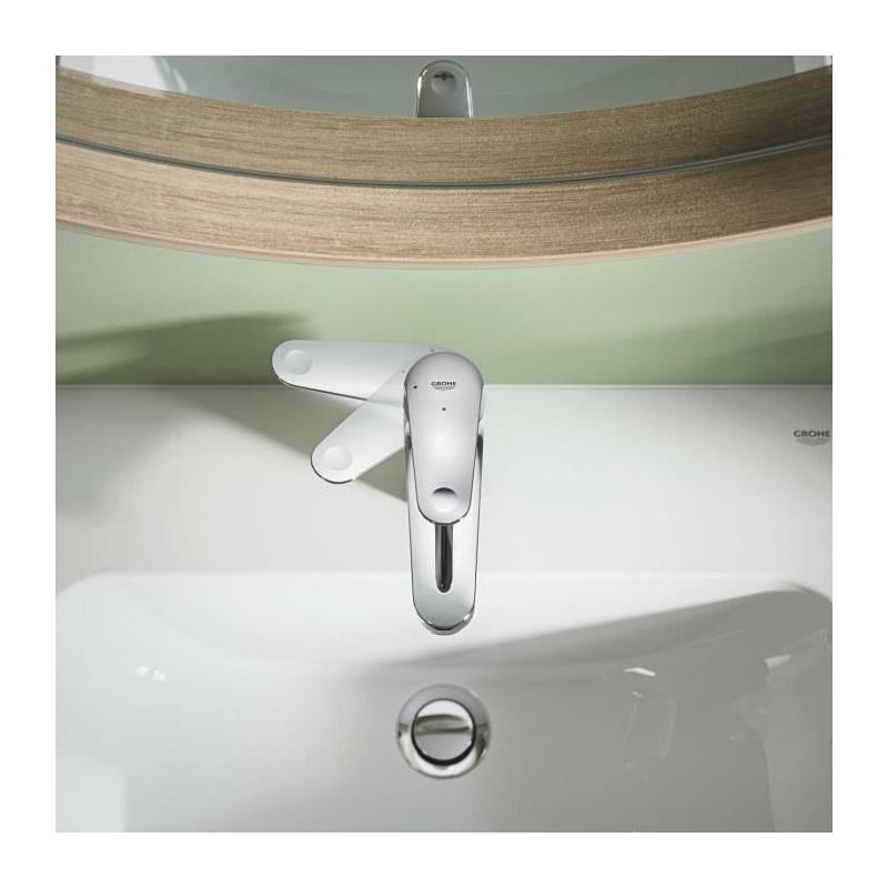 Mitigeur lavabo monocommande GROHE Swift - Chromé - Taille S - Économie d'eau