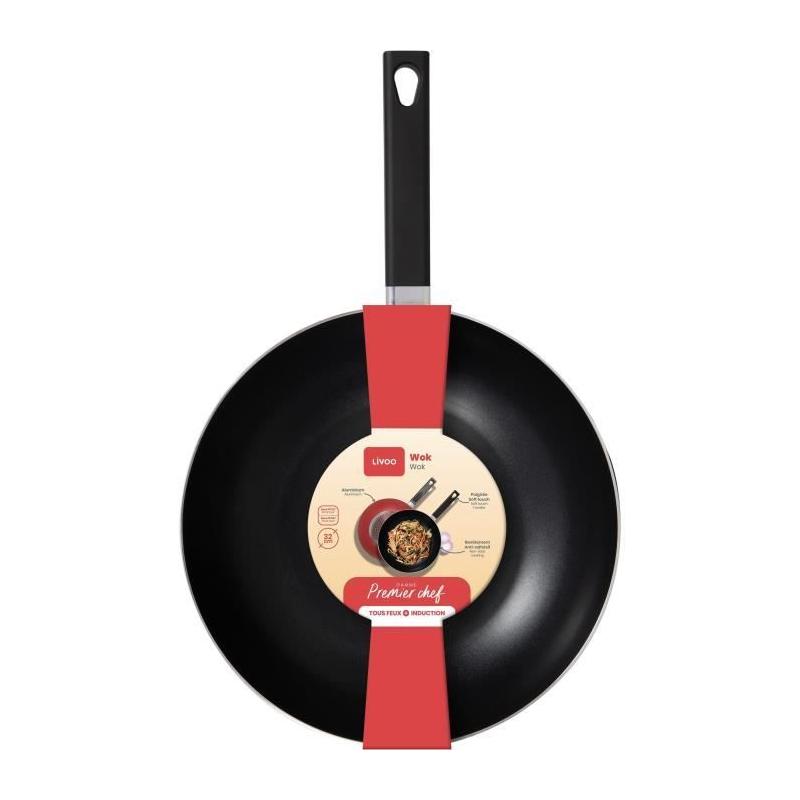 Wok Premier Chef 32 cm - Antiadhésif sans PFOA ni PFOS