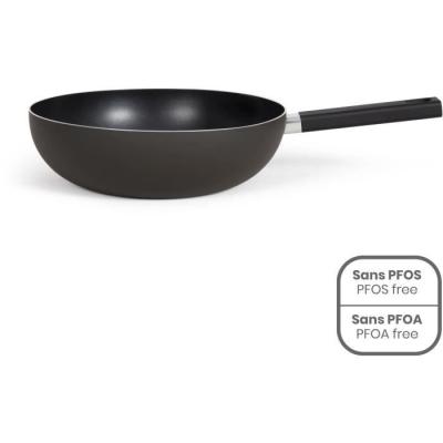 Wok Premier Chef 32 cm - Antiadhésif sans PFOA ni PFOS - Manche silicone