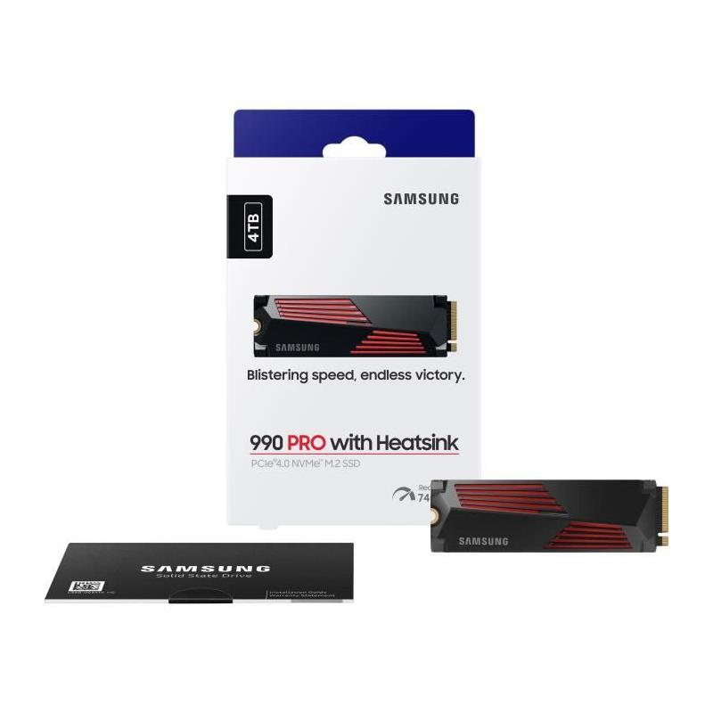 SSD Samsung 990 PRO 4 To avec dissipateur - Performances ultimes