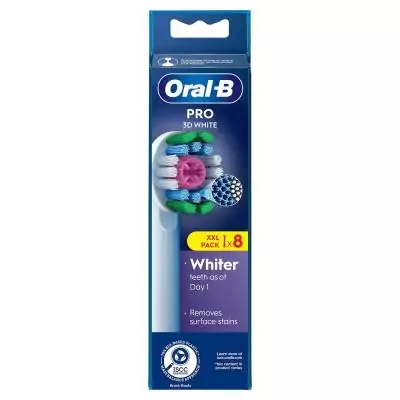 Oral-B 3D White 8 pièce(s) Blanc