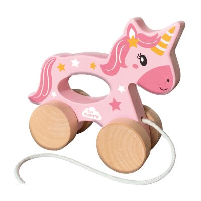 SES Creative Tiny Talents Licorne en bois 2 en 1 - A pousser et à tirer