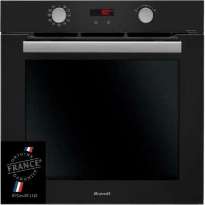 Four encastrable pyrolyse BRANDT BXP5559B - Noir - Multifonction - Porte froide