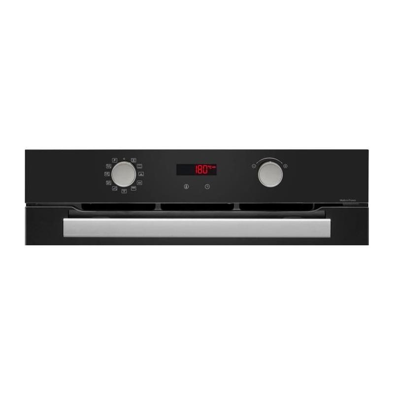 Four encastrable pyrolyse BRANDT BXP5559B - Noir - Multifonction - Porte froide