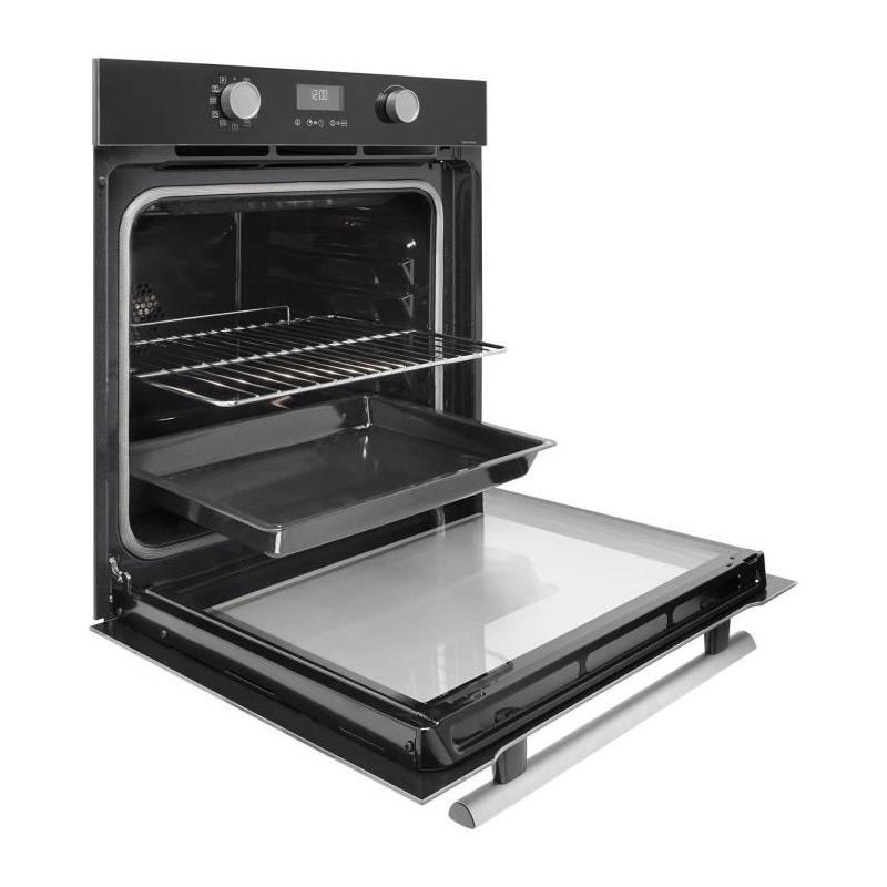 Four encastrable pyrolyse BRANDT BXP5559B - Noir - Multifonction - Porte froide