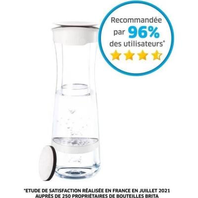 Bouteille filtrante Brita Blanc Graphite - 1 filtre MicroDisc