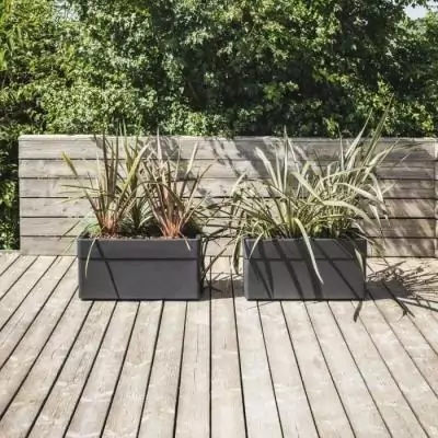 Jardinière CAREL Gris anthracite 63 L - EDA - Extérieur ou intérieur