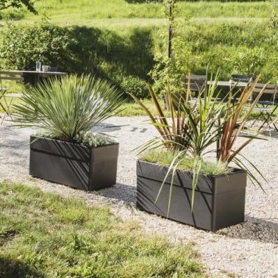 Jardinière CAREL Gris anthracite 63 L - EDA - Extérieur ou intérieur
