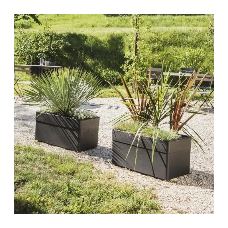 Jardinière CAREL Gris anthracite 63 L - EDA - Extérieur ou intérieur