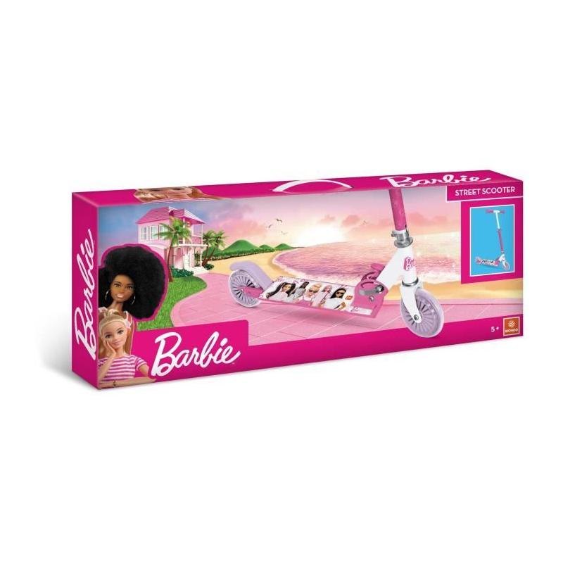 MONDO - Trottinette 2 roues pliable Barbie - Pratique et Colorée