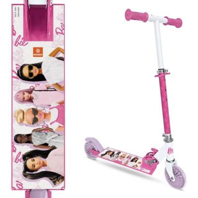 MONDO - Trottinette 2 roues pliable Barbie - Pratique et Colorée
