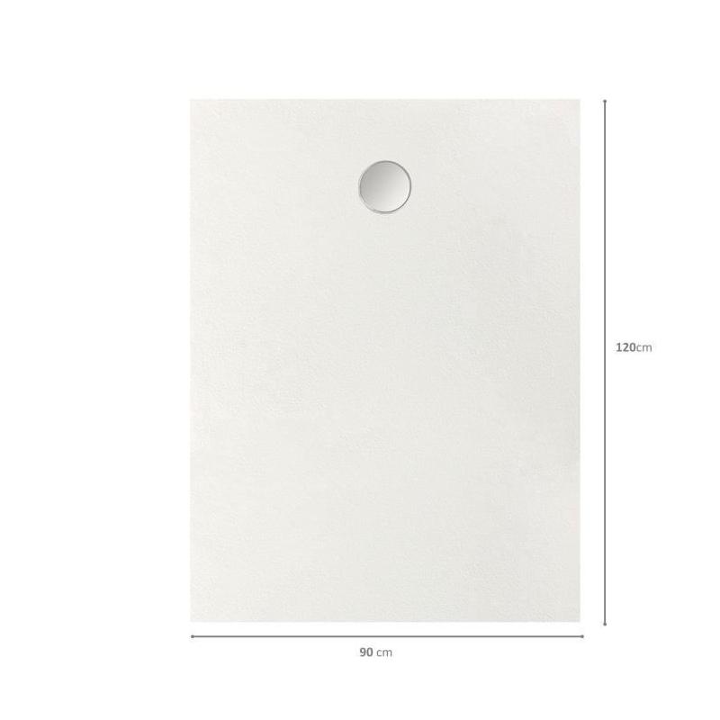 Receveur de douche en résine 120x90 cm - OCEANIC Blanc