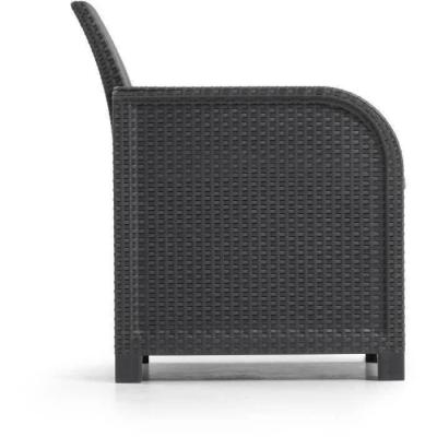 Fauteuil de jardin avec coussin en résine Allibert by KETER - SanRemo Gris graphite