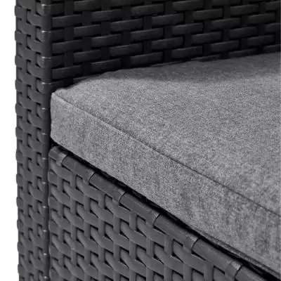 Fauteuil de jardin avec coussin en résine Allibert by KETER - SanRemo Gris graphite Fauteuil de jardin avec coussin en résine Allibert by KETER - SanRemo Gris graphite