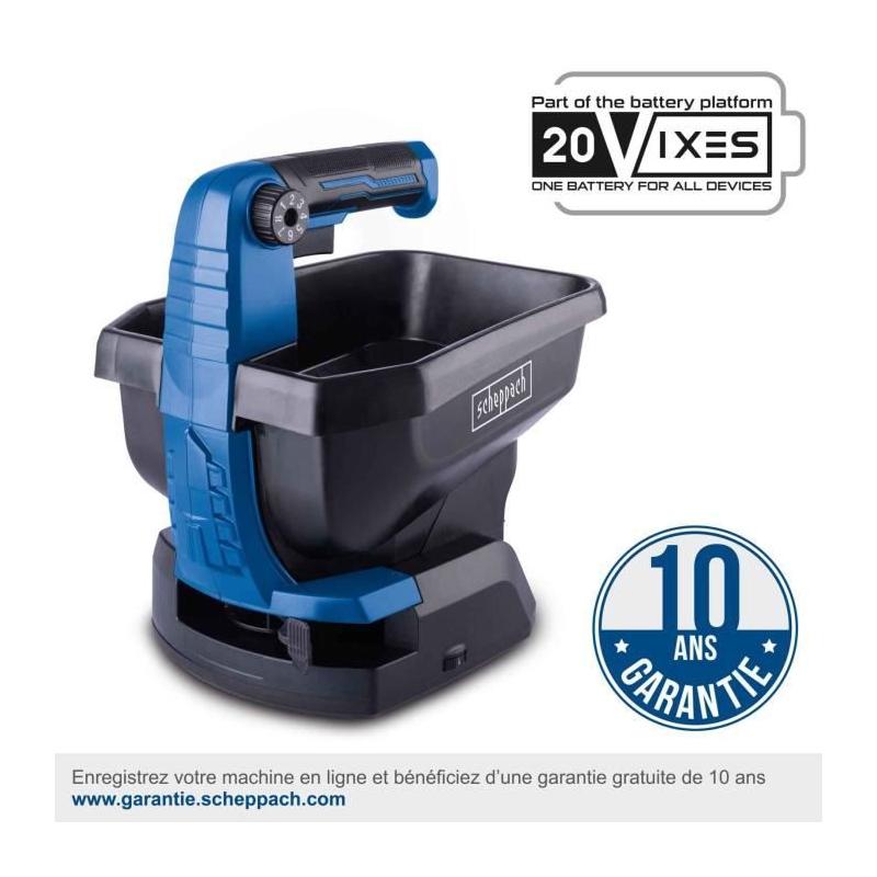 Épandeur sans fil 3,5L 800m2 - SCHEPPACH 20V IXES