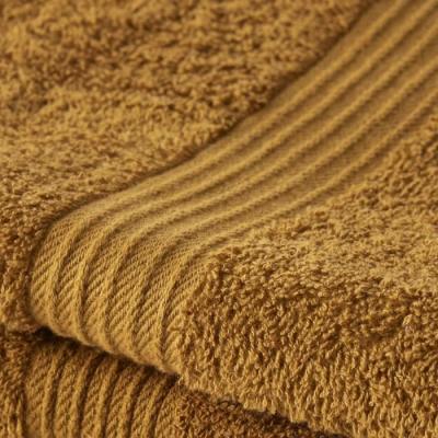 Lot de 2 serviettes de toilette 100% coton bronze 50x90 cm - Essentiel du jour