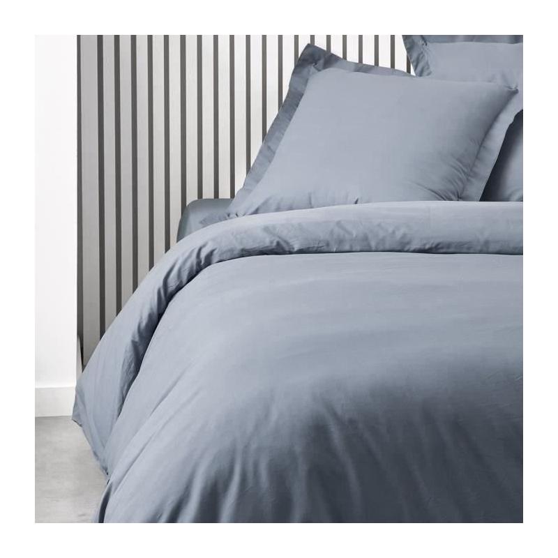 Housse de couette TODAY Essential en coton uni - Denim 240x260 cm