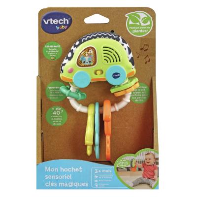 VTech Play Green MON HOCHET SENSORIEL CLES MAGIQUES (PLASTIQUE A BASE DE PLANTES)