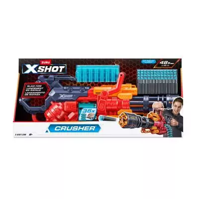 XSHOT Fusil à fléchettes en mousse Crusher Excel (48 fléchettes) ZURU