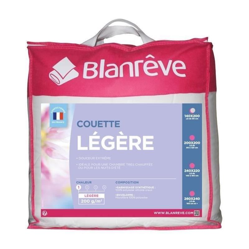 Couette légère en microfibre BLANREVE 140x200 cm - Blanc