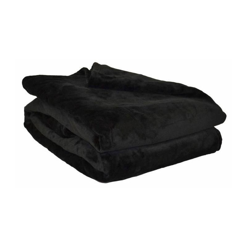 Plaid TOISON D'OR en Microflanelle 130x170cm - Noir