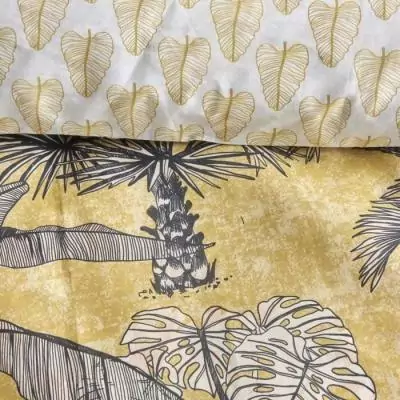 Parure de lit imprimé SUNSHINE jaune 260x240cm - TODAY