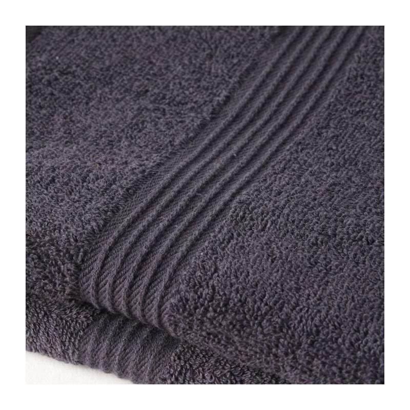 Lot de 2 serviettes de toilette 50x90 cm en coton - Fusain