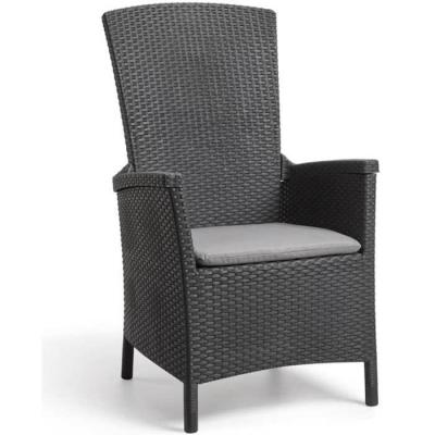 Chaise de jardin inclinable Keter Vermont Graphite - Confort et élégance