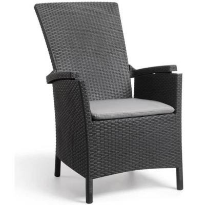 Chaise de jardin inclinable Keter Vermont Graphite - Confort et élégance