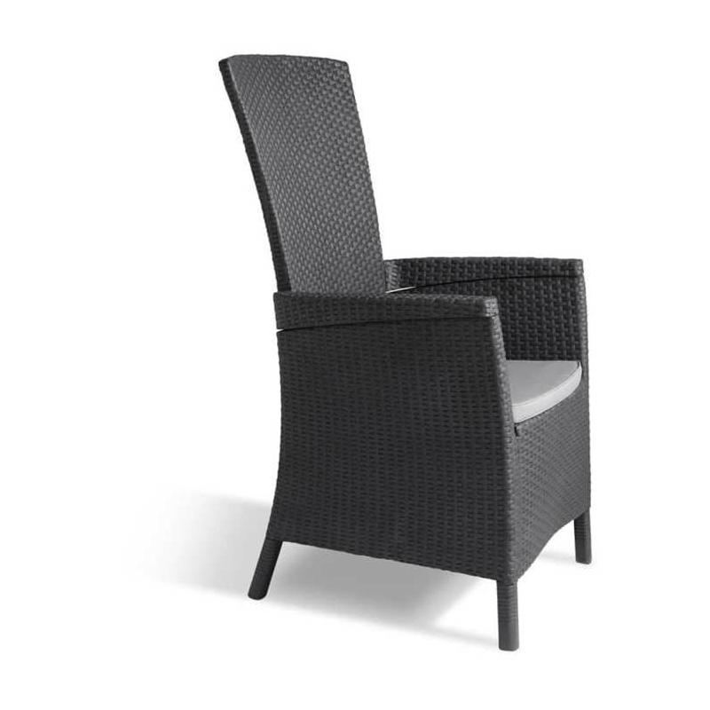 Chaise de jardin inclinable Keter Vermont Graphite - Confort et élégance