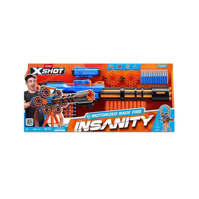 Blaster motorisé X-SHOT Rage Fire - 40 fléchettes - Portée 27m