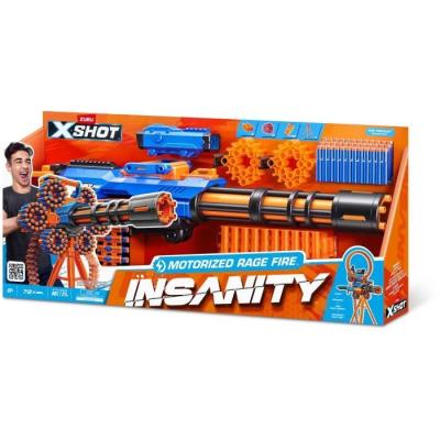 Blaster motorisé X-SHOT Rage Fire - 40 fléchettes - Portée 27m