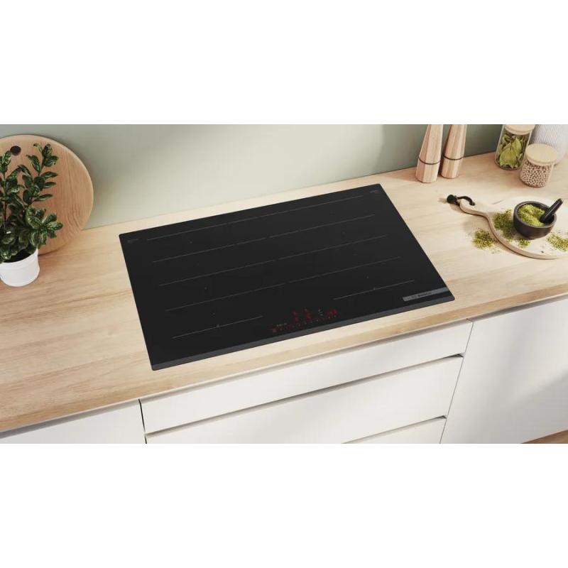 Bosch Serie 8 PXY83KHC1E plaque Noir Intégré 80 cm Plaque avec zone à induction 4 zone(s)