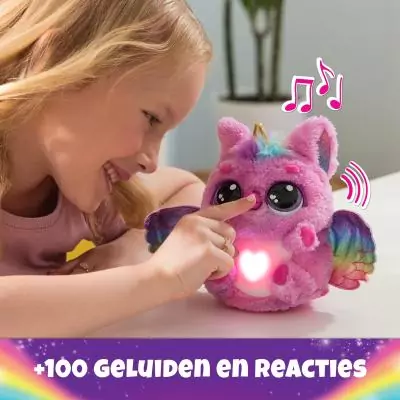 Hatchimals Alive Pufficorn Éclosion Secrète Peluches et animaux interactifs Oeuf Surprise À Faire Éclore, Lumières Et Brume