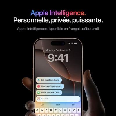 APPLE iPhone 16 Pro 128Go Noir Titane - Plus responsable et facilement réparable