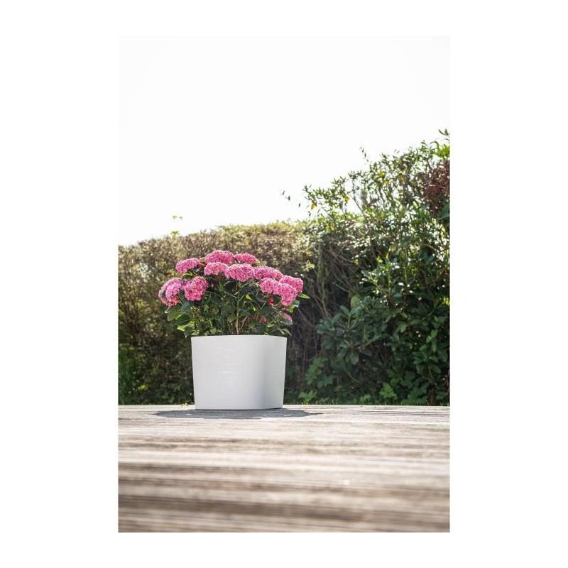 Pot avec réserve d'eau - GARDEN ID Respect - Blanc 25 x 25 cm - 100% recyclable