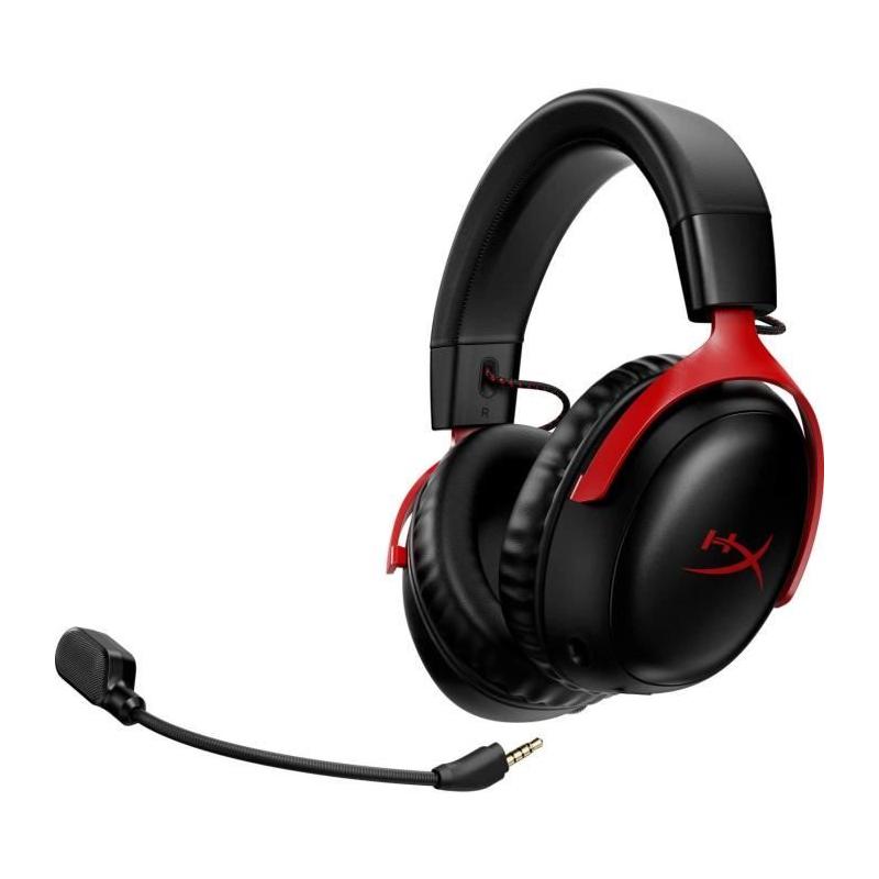 Casque Gamer Sans Fil HyperX Cloud III Noir/Rouge - Pour PC & Console