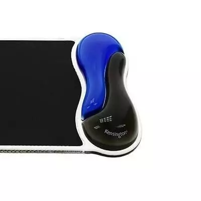 Tapis de souris Kensington avec repose-poignet Duo gel, Noir et bleu