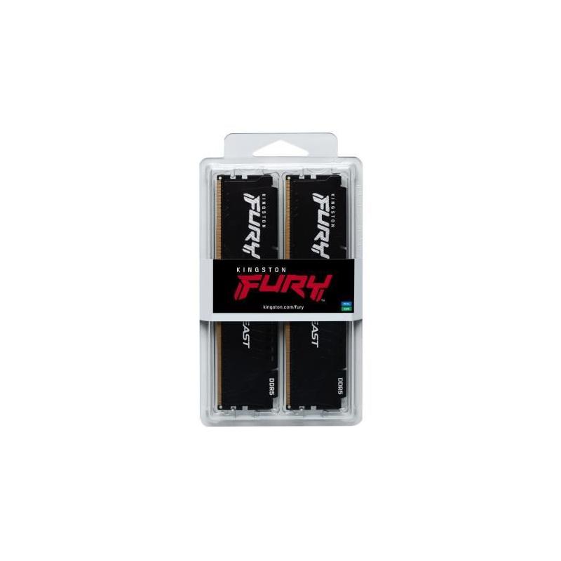 Mémoire RAM Kingston Fury Beast 16Go DDR5 6000Mhz - KF560C36BBEK2-16
