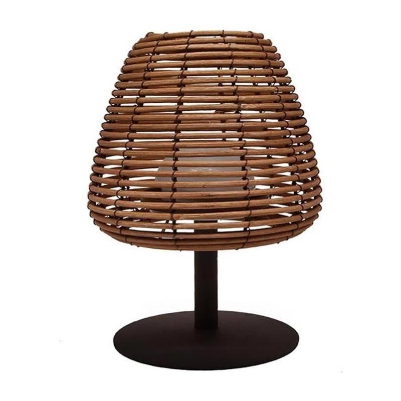 Lampe de table sans fil LUMISKY BOHEME - Design Rotin naturel