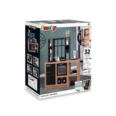Cuisine enfant Smoby Loft 32 accessoires, design industriel • dès 3 ans