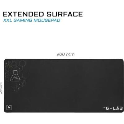Tapis de Souris XXL The G-Lab PAD SELENIUM Noir - 900x400x4mm