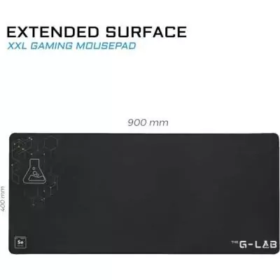 Tapis de Souris XXL The G-Lab PAD SELENIUM Noir - 900x400x4mm