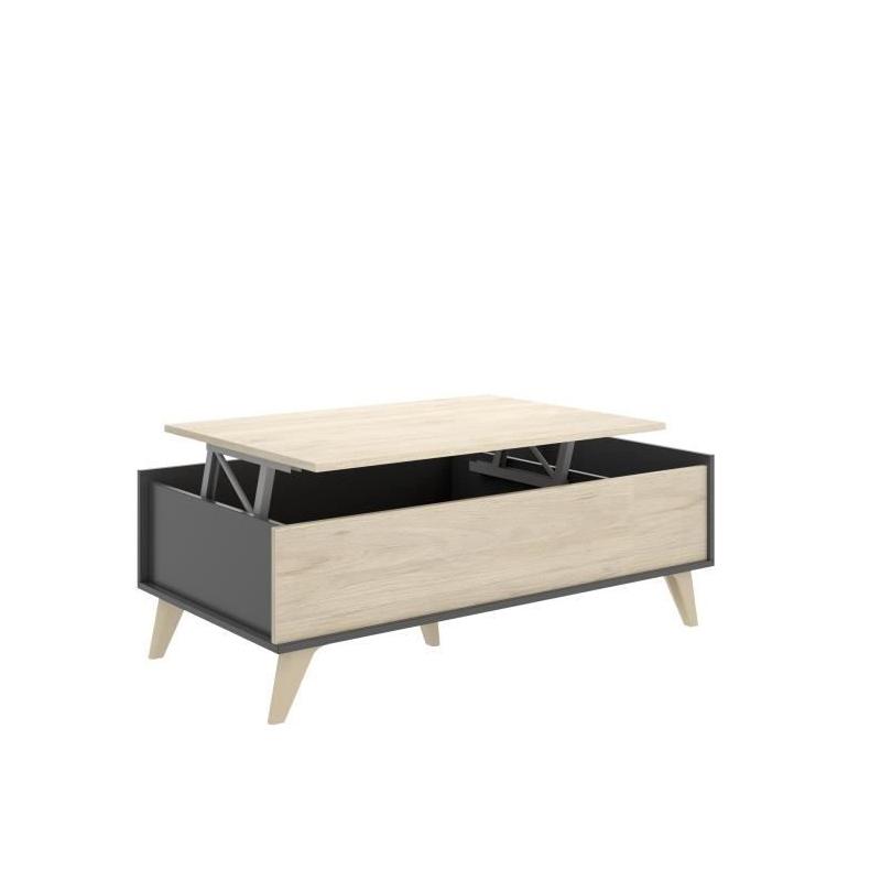 Ensemble Salon Moderne : Meuble TV + Table Basse Relevable