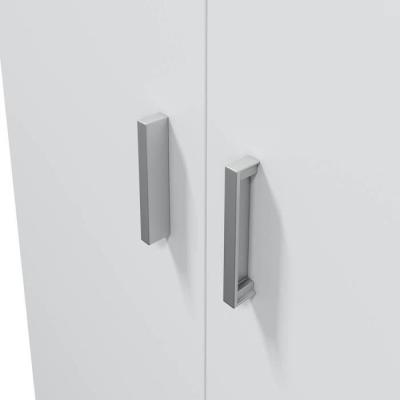 Meuble à chaussures BASIC - 2 portes + 6 étagères - Blanc - 30 paires