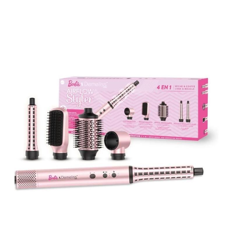 Brosse soufflante DEMELISS - Edition Barbie - 3 vitesses - Rose