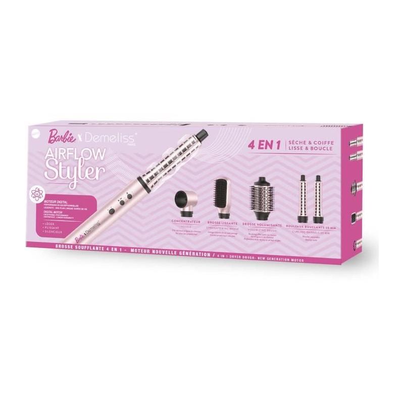 Brosse soufflante DEMELISS - Edition Barbie - 3 vitesses - Rose